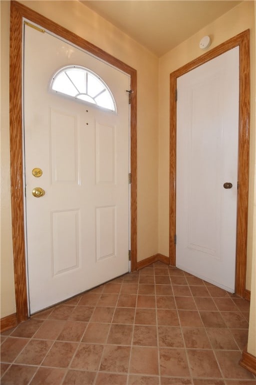 view of tiled foyer