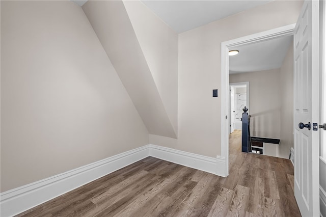 empty room featuring wood-type flooring