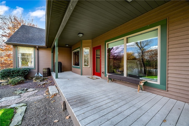 view of wooden deck