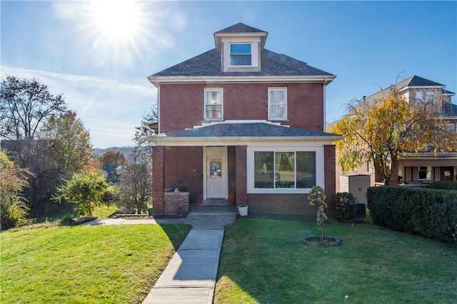 view of front property with a front yard