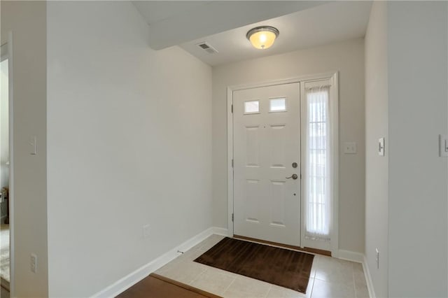 view of tiled foyer