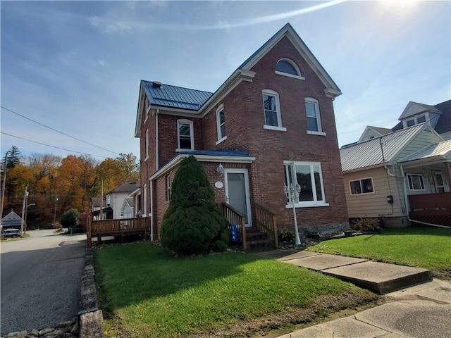 view of front property with a front yard