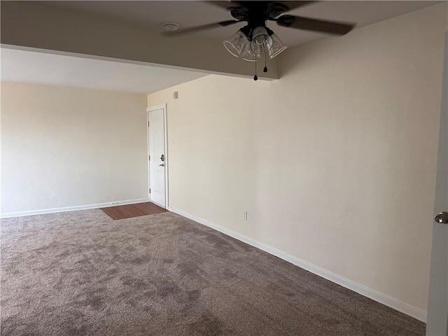 5900 Babcock Blvd Unit 80, Ross Twp, PA 15237 - unfurnished room with dark carpet, a ceiling fan, and baseboards
