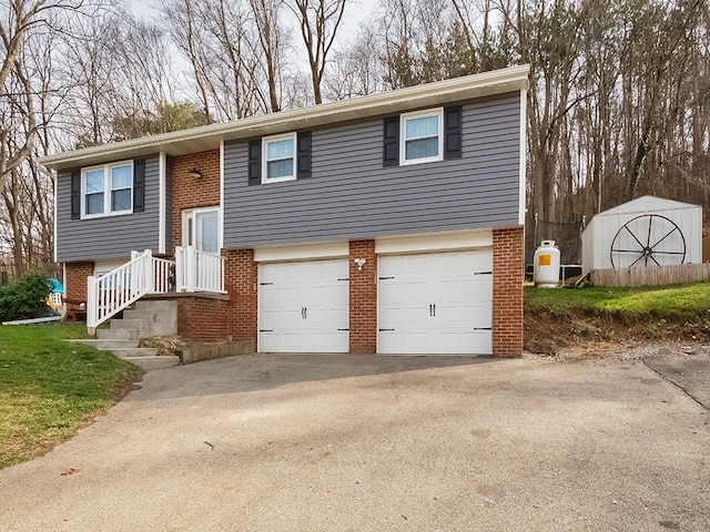 split foyer home with a garage