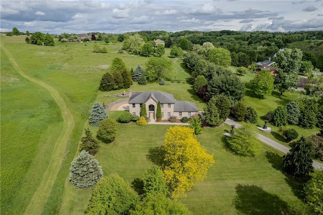 drone / aerial view with a rural view