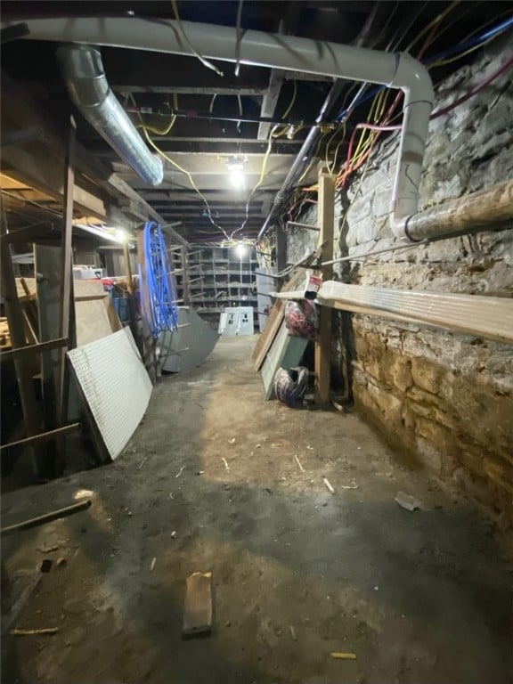 view of basement