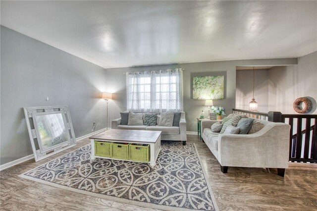 2759 Brodhead Rd, Aliquippa, PA 15001 - living room with baseboards and wood finished floors