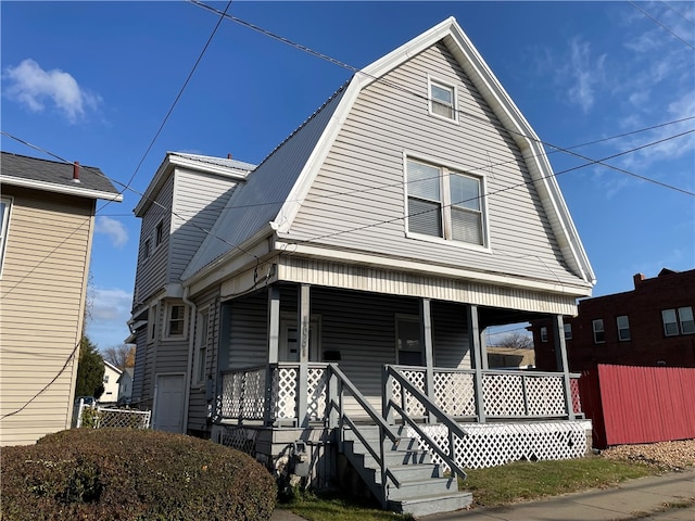 view of front of house with a porch