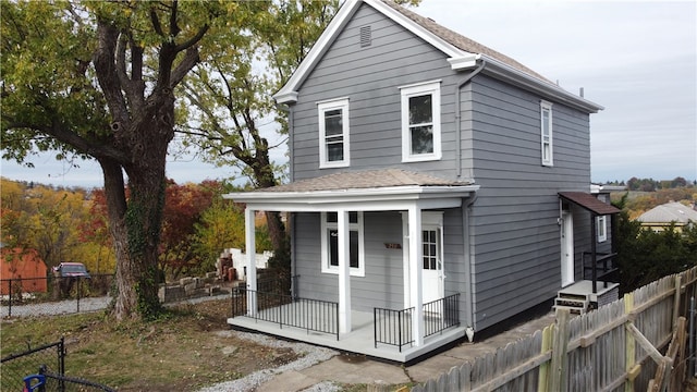 view of front of house featuring covered porch