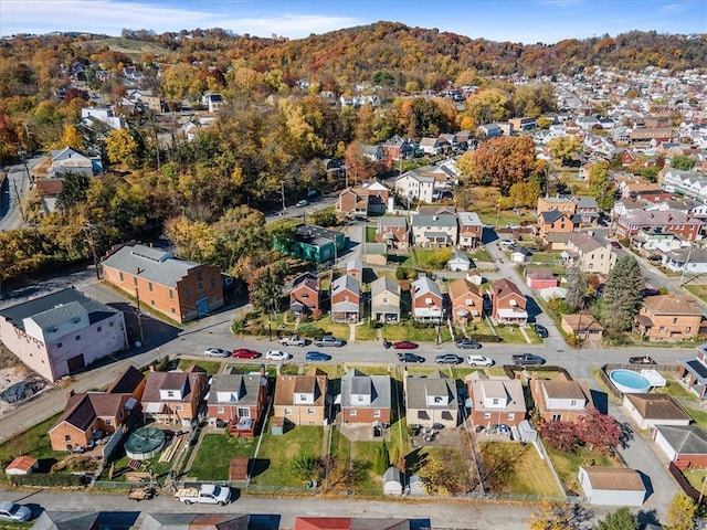 bird's eye view featuring a mountain view