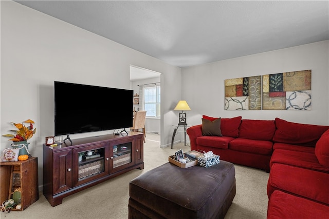 view of carpeted living room