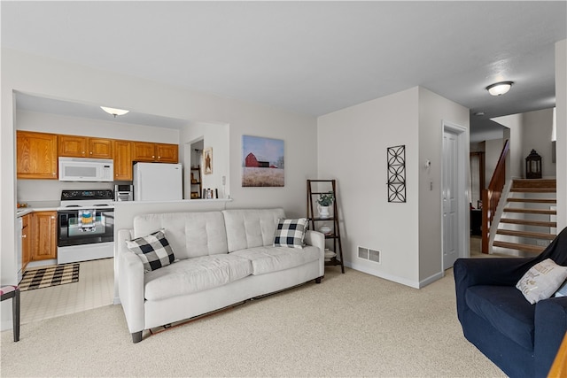 view of carpeted living room