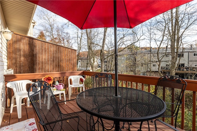 view of wooden deck