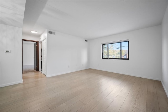 empty room featuring light hardwood / wood-style flooring