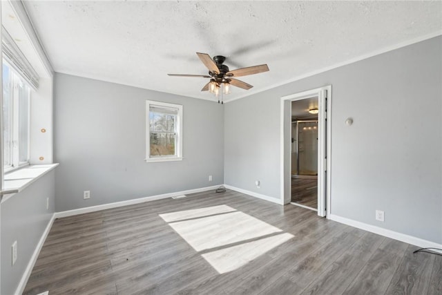356 Stewarton Rd, Springfield Twp Fay, PA 15465 - spare room featuring ceiling fan, wood finished floors, and a textured ceiling