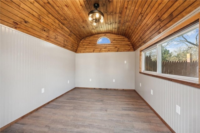 356 Stewarton Rd, Springfield Twp Fay, PA 15465 - unfurnished room with lofted ceiling, wooden ceiling, and wood finished floors