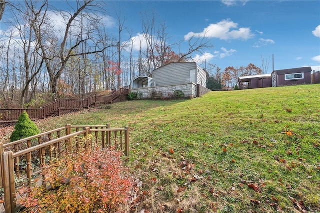 356 Stewarton Rd, Springfield Twp Fay, PA 15465 - view of grassy yard with stairs