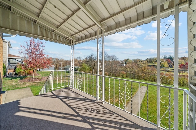 view of patio / terrace with a balcony