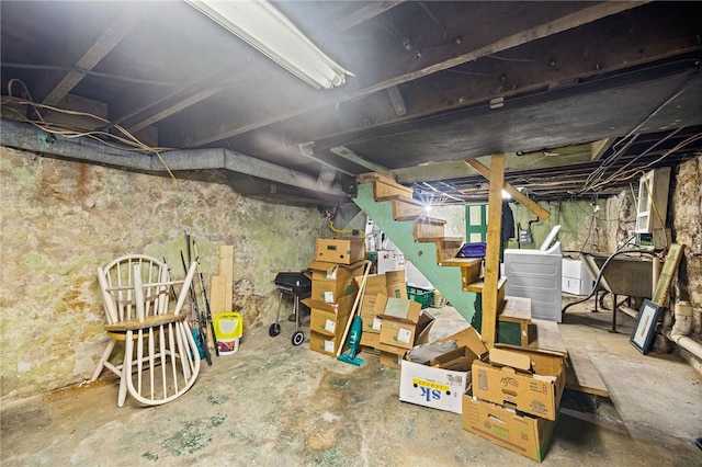 view of basement