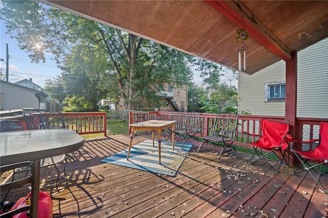 view of wooden deck