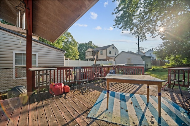 view of wooden deck