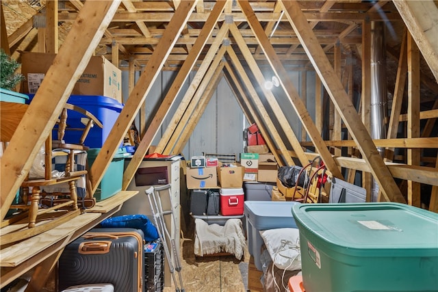 view of attic