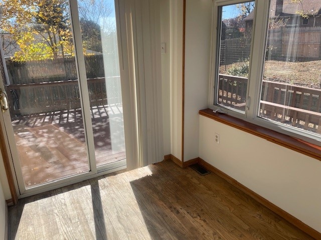 interior space featuring hardwood / wood-style floors