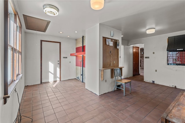 kitchen with tile patterned flooring