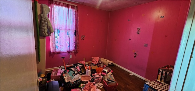 miscellaneous room featuring wood-type flooring