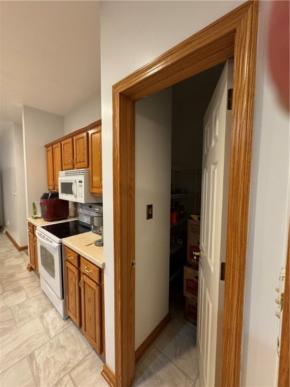 kitchen with white appliances