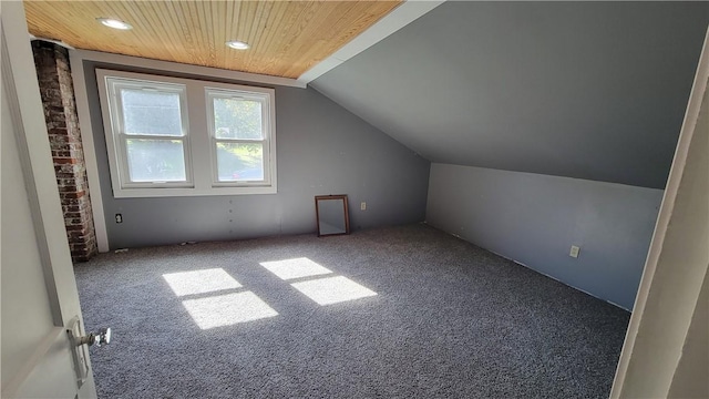 2601 Mount Royal Blvd, Shaler, PA 15116 - additional living space featuring carpet floors, wood ceiling, vaulted ceiling, and recessed lighting