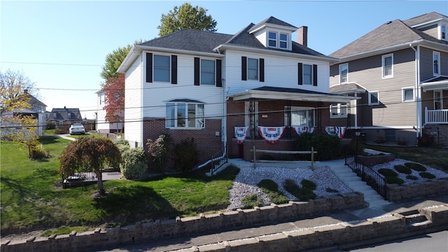 front facade featuring a porch