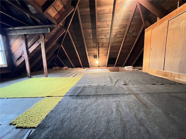 view of attic