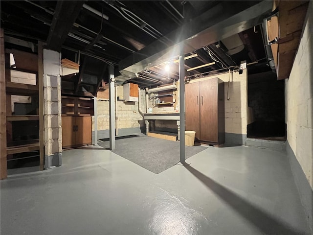 view of basement