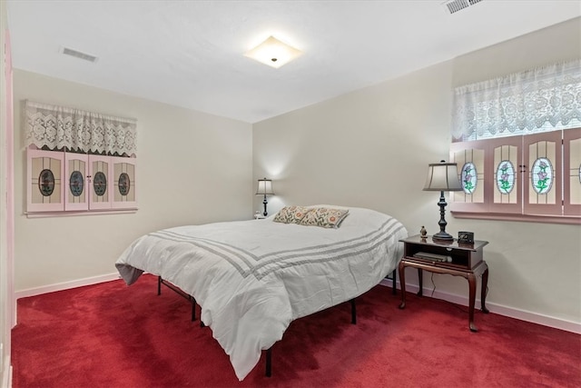 bedroom with carpet