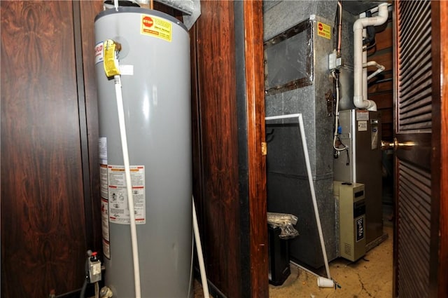 1011 Greenock Buena Vista Rd, Elizabeth Twp/Boro, PA 15135 - utility room featuring gas water heater and heating unit