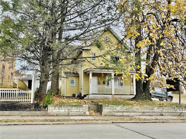 view of front of property with a porch