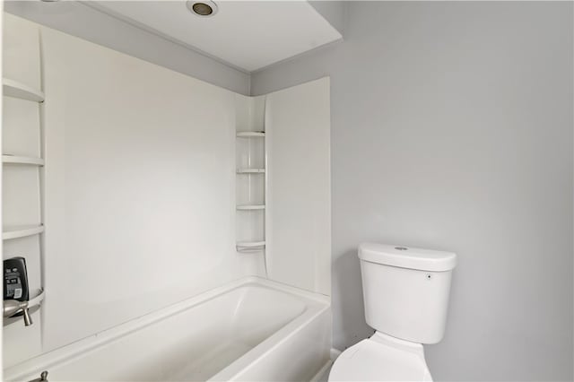 bathroom with shower / tub combination and toilet