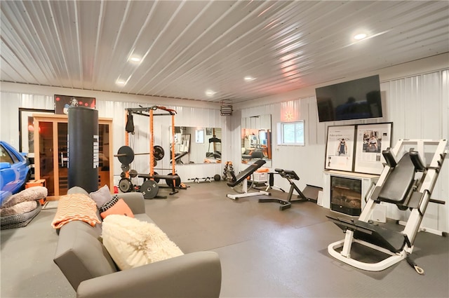 view of workout area