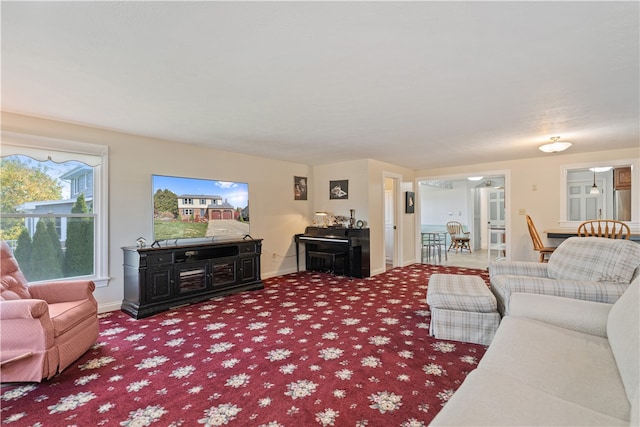 view of carpeted living room