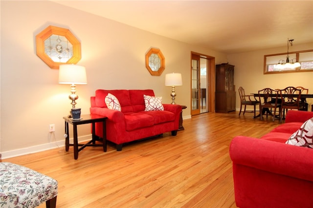 living room featuring hardwood / wood-style flooring