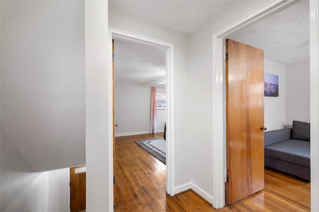 hall featuring hardwood / wood-style flooring