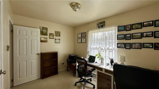 view of carpeted office