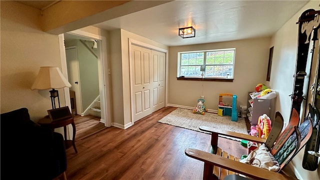 interior space featuring hardwood / wood-style flooring