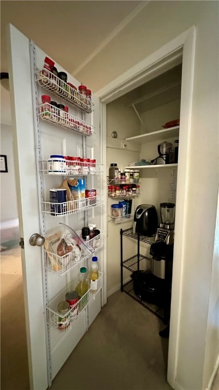 view of pantry