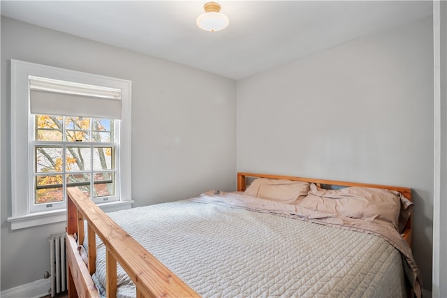 bedroom with radiator