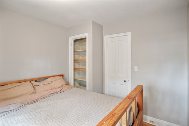 bedroom with a closet