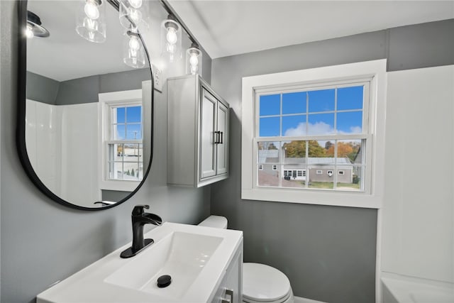 bathroom with toilet and sink