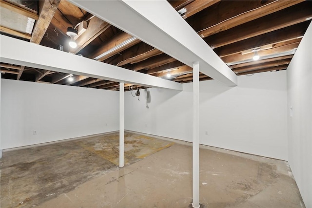 view of finished below grade area