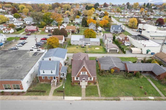 aerial view of residential area